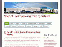 Tablet Screenshot of freechristiancounselingtraining.com